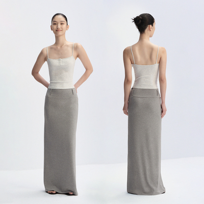 RA everyday 基础方领 纽扣吊带背心 黑色/浅灰/白色/奶蓝色