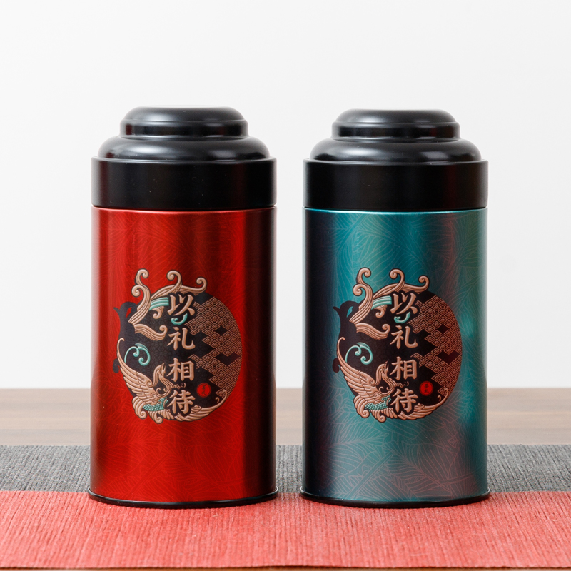圆形铁罐新佳怡金属中式茶叶罐