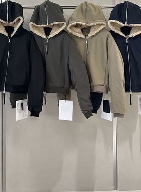 喜大东 连帽毛领夹棉外套帅气飞行服棒球服11686