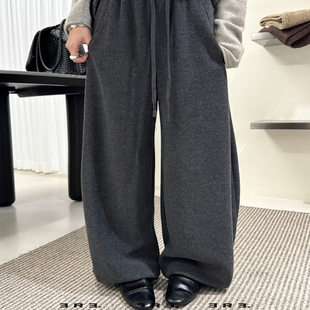 9380 弯刀裤 3R3 抽绳松腰纯色高级感宽松阔腿加绒休闲裤