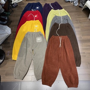 DUODUO 抽绳松紧腰毛茸茸宽松束脚卫裤厚款运动裤休闲裤