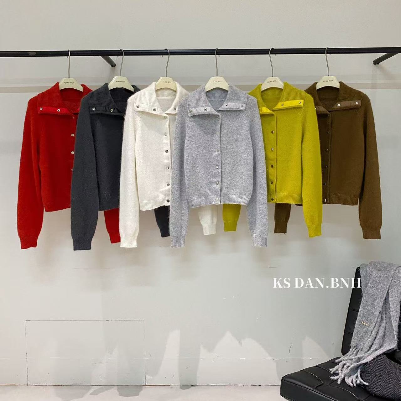 纯色高级感单排扣针织衫开衫