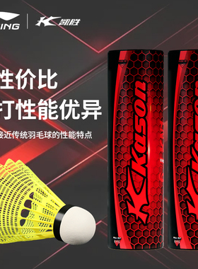 凯胜羽毛球塑料尼龙球KN1室外防风6只装软木球头耐打室内耐用训练