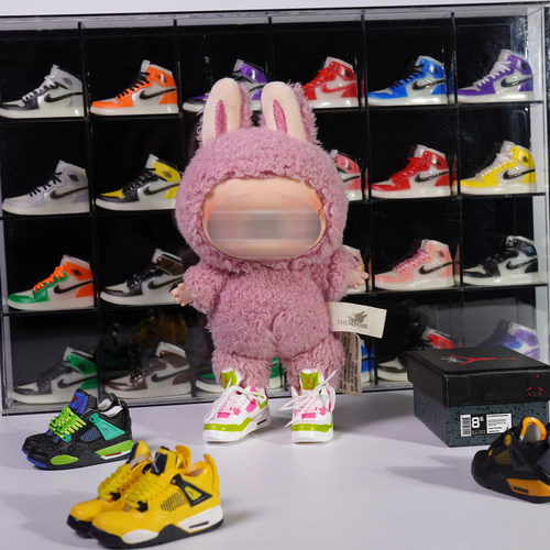 AJ4球鞋模型拉布布3D立体ins鞋子