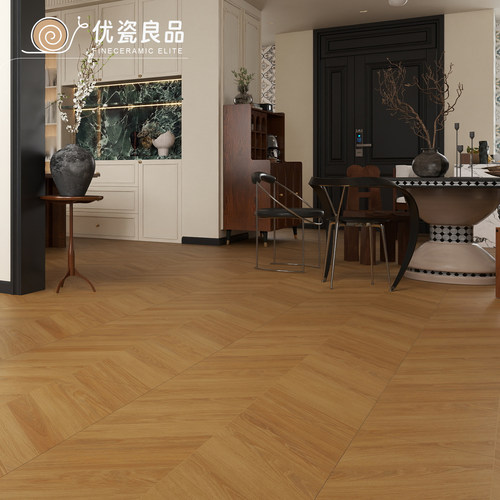 法式复古风鱼骨木纹瓷砖600x1200卧室客厅全瓷原木色仿实木地板砖