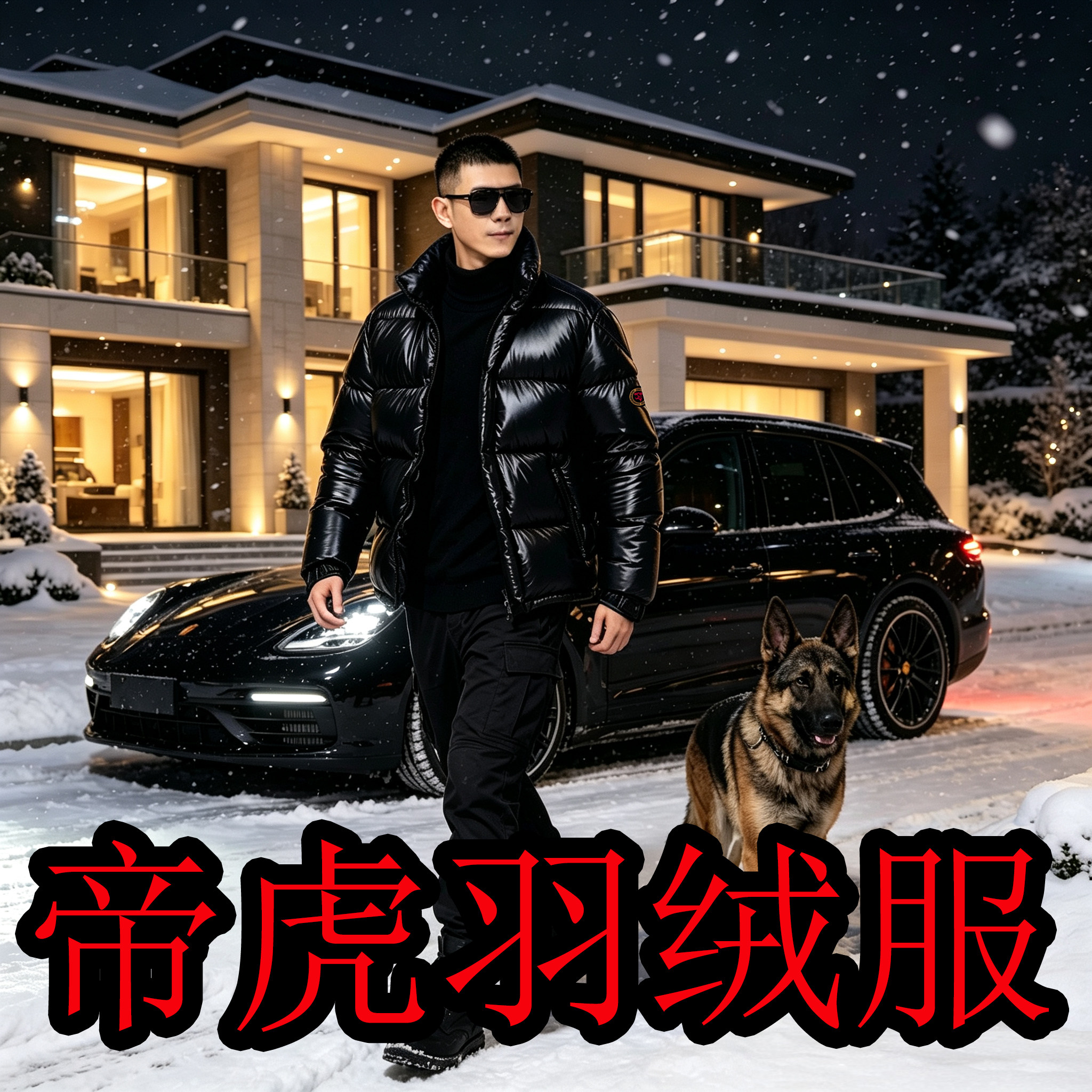 帝虎立领冬季短款高端90%白鹅绒