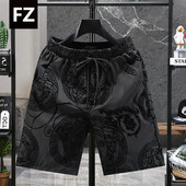 男休闲五分裤 植绒短裤 外穿潮牌休闲大裤 衩沙滩裤 夏季 中裤 速干薄款