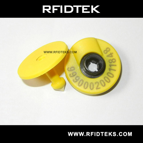 AET02 二次实用电子耳标 FDX-B 猪牛羊RFID动物耳标 ISO11784/85