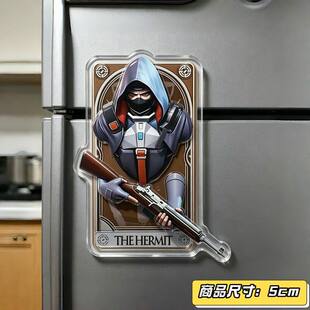 三角洲行动塔罗牌亚克力冰箱贴游戏周边典狱长疾风磁吸贴创意装饰