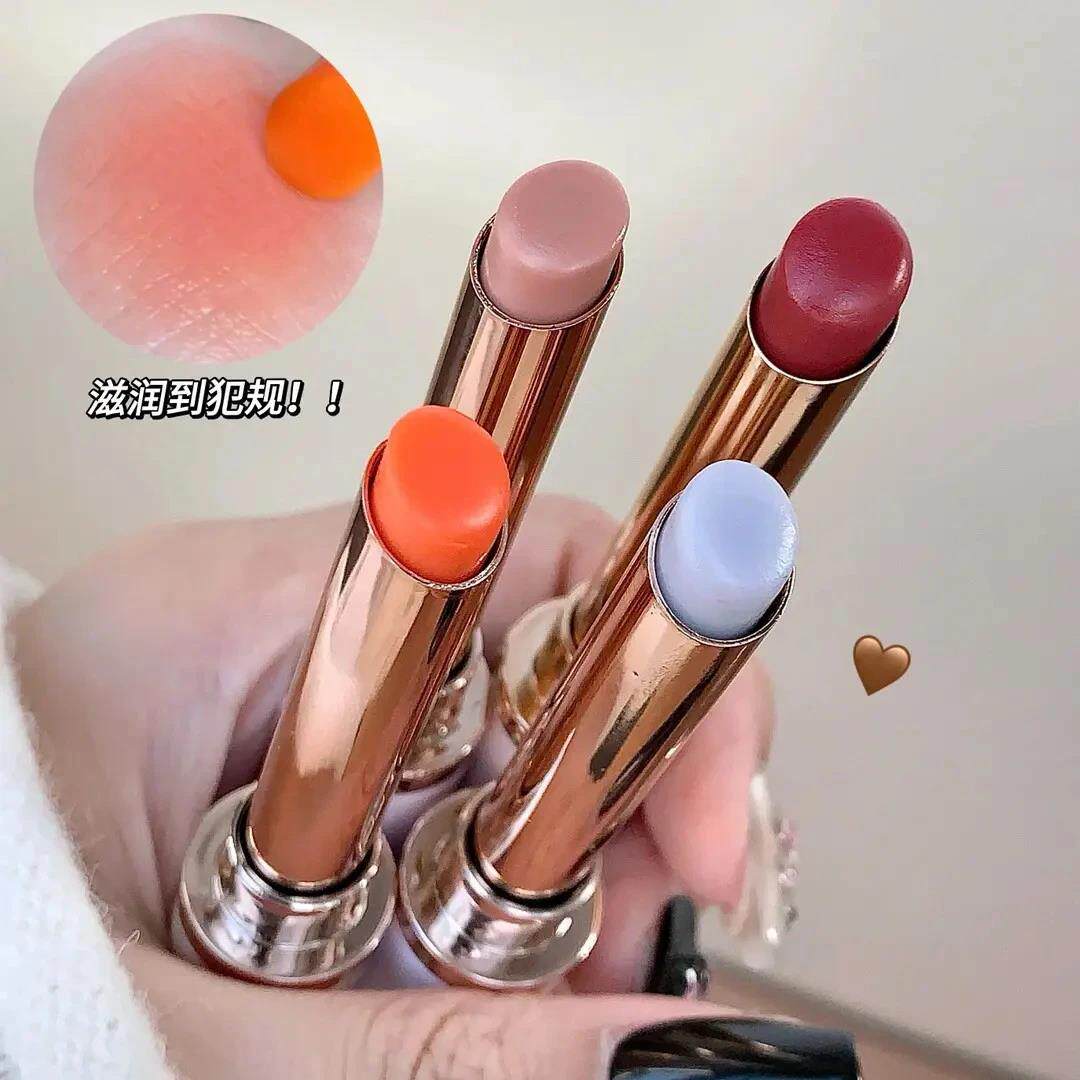 精油变色润唇膏同款保湿补水温感唇膏提气色淡唇纹不掉色口红学生