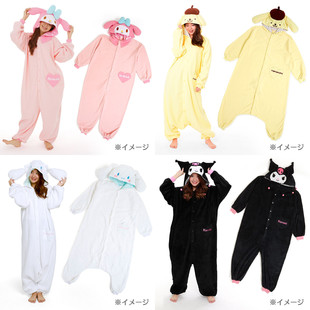 兔宝日本代购正版Sanrio Melody布丁狗玉桂狗酷洛米卡通连体睡衣