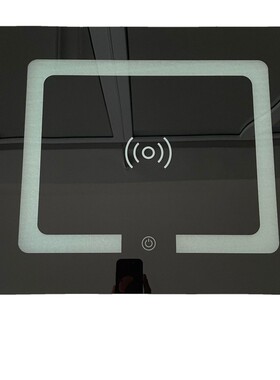 定制智能充电床头柜钢化玻璃触摸开关面板黑色白色丝印家具台面