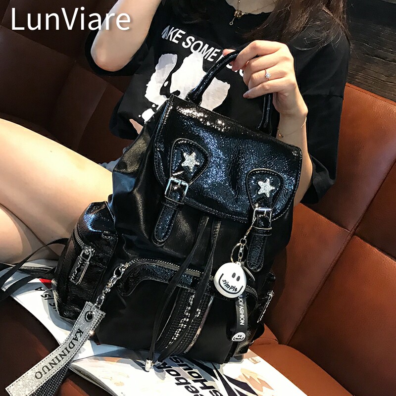 双肩包女新款休闲百搭潮ins背包