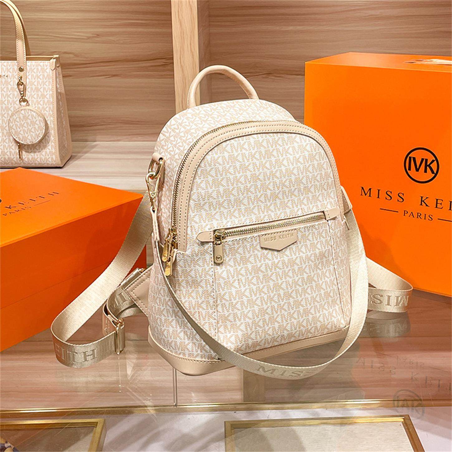 法国小众奢侈品名牌2026新款专柜正品真皮女双肩背包旅行包电脑包