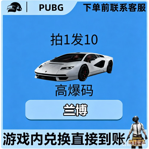 PUBG绝地求生皮肤G币满级成长武器兰博基尼跑车黑货票卷CDK兑换码