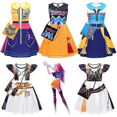 万圣节儿童服装kpop demon hunters猎魔女团女童连衣裙表演服饰