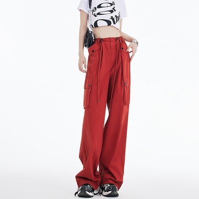 151RUN 多巴胺街百搭工装裤夏季ins新款街头宽松阔腿休闲裤女