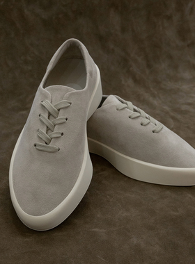 小紫人FOG CRAZY 101 灰色优雅老钱简约厚底增高休闲板鞋皮鞋男潮