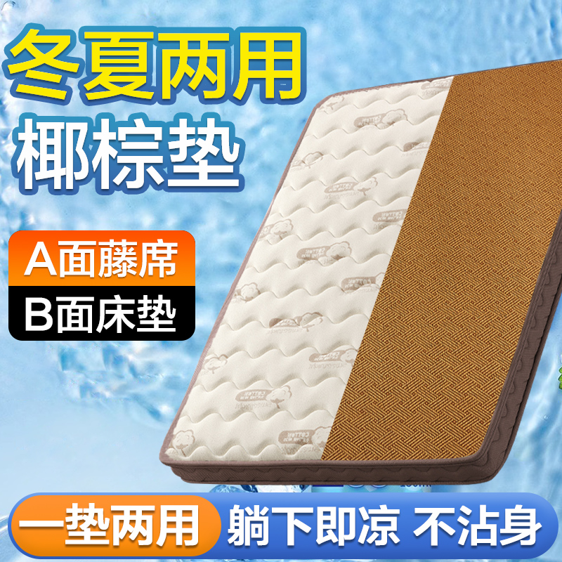 冬夏两用凉席床垫护脊椎