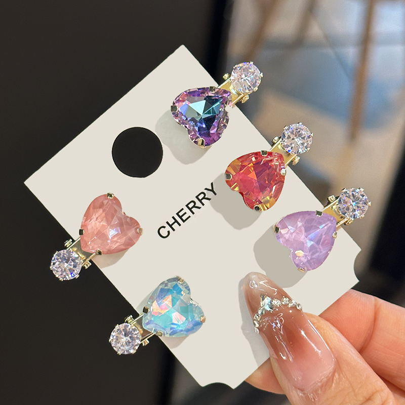 k9水晶发夹小号爱心水钻发夹发卡