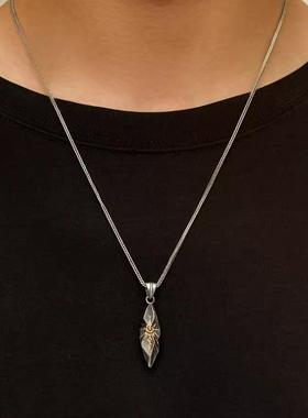 许愿石项链男潮原创设计复古个性