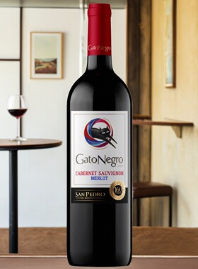 智利原瓶进口葡萄酒黑猫红酒赤霞珠美梅洛混酿干红葡萄酒国际品牌