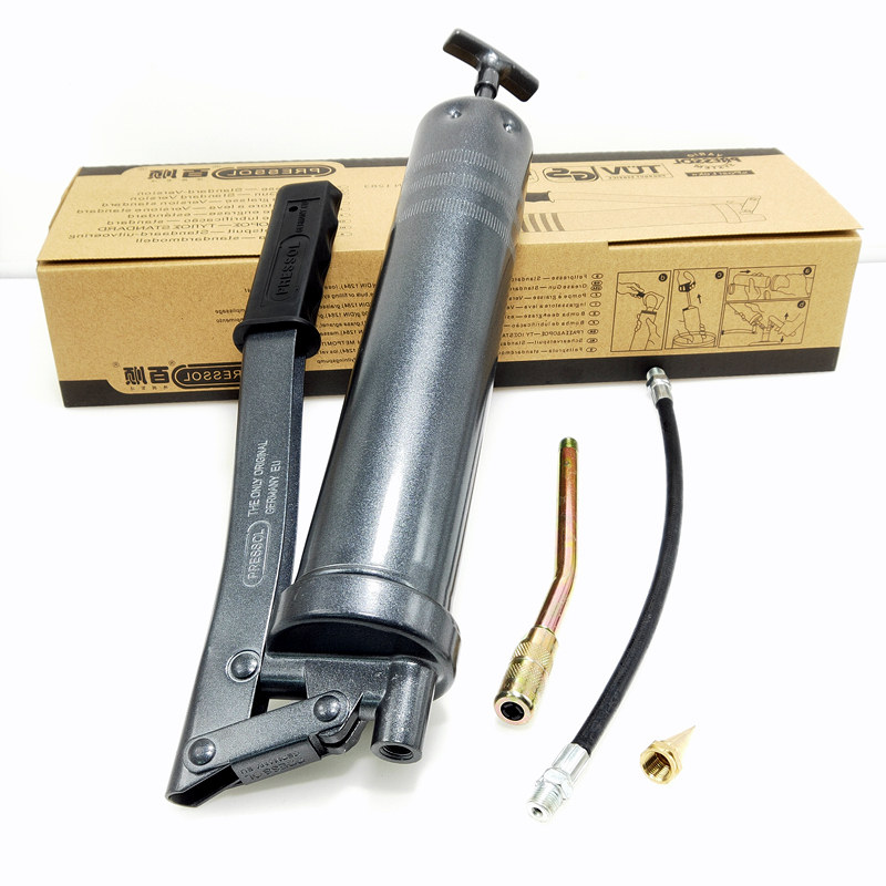 德国pressol百顺手动黄油枪500cc挖掘机润滑设备加油枪高压牛油枪