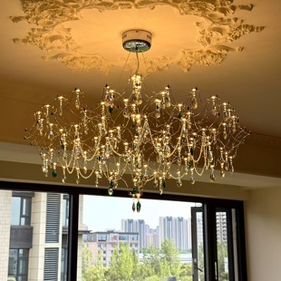 法式轻奢水晶灯客厅吊灯ins艺术萤火虫房间灯满天星餐厅灯设计师