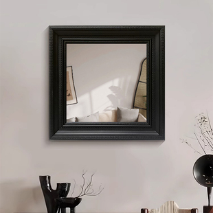 法式复古镜子装饰梳妆台桌面摆件中古风软装卧室鞋柜背景墙面挂件