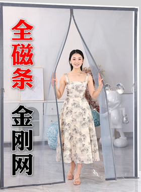 防蚊门帘2025新款高档四季家用纱窗纱门全磁吸条强力磁性金刚纱网