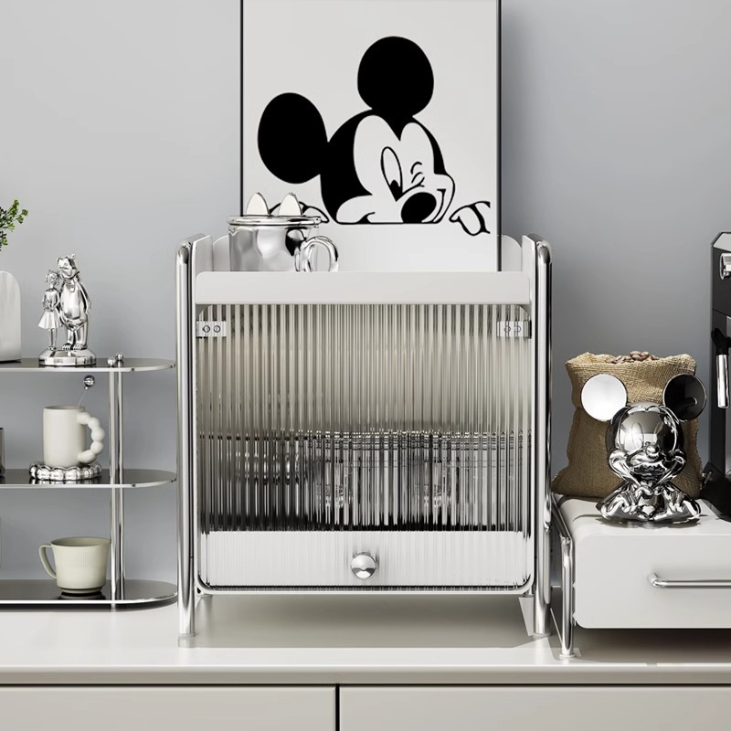 ins防尘杯子收纳置物架双层水吧台面茶具橱柜咖啡玻璃水杯架子