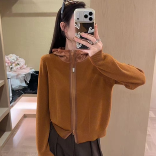 连帽针织开衫女韩版秋冬季显瘦时尚宽松百搭气质短款毛衣外套