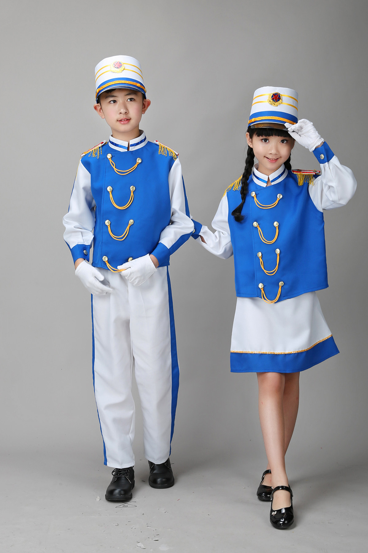 新款儿童鼓号队服装中小学生仪仗儿童演出服