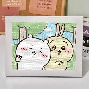 钻石画吉伊卡哇满钻新款小八乌萨奇可爱合照自粘钻石绣礼物