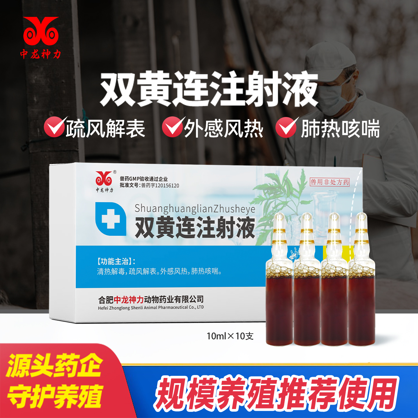 中龙神力双黄连注射液感冒针剂