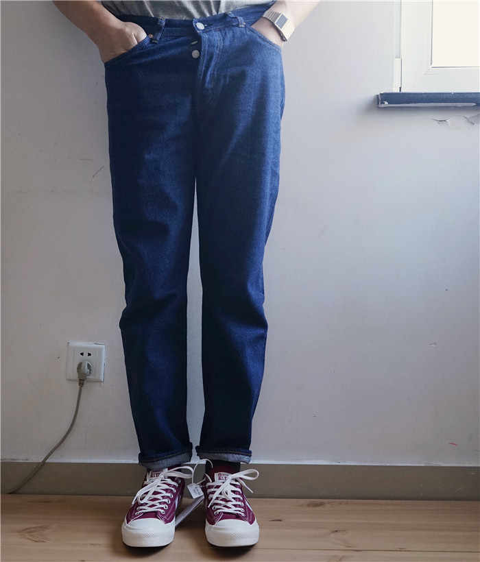 free store 丹宁 501改良款美式复古无赤耳版 直筒牛仔裤