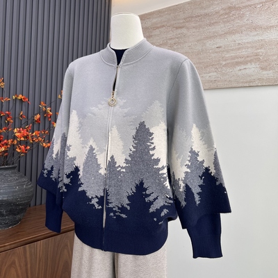 新款秋季妈妈装针织衫上衣两件套