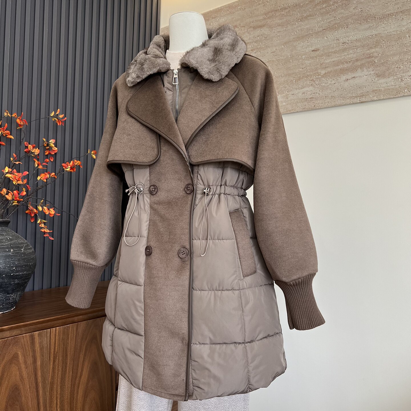 时尚气质新款妈妈装冬季翻领中长款棉衣中老年女拉链保暖棉服外套,女装/女士精品,中老年女装,淘宝优惠券,粉丝福利购,淘宝优惠卷