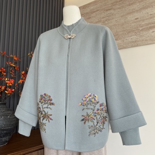 妈妈装时尚新款秋冬季针织内搭外套两件加绒加厚打底中老年女套装