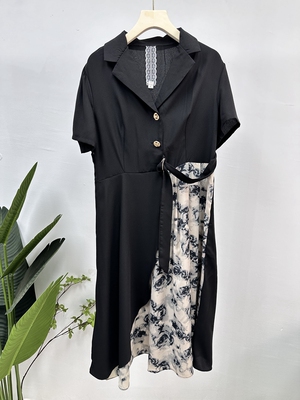 中老年妈妈气质连衣裙女夏季2024