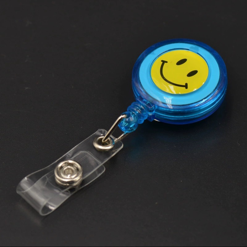 爆款工作证件卡套证件胸卡挂绳伸缩扣门禁卡套工作牌易拉扣笑脸扣