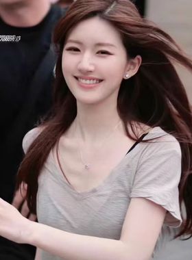 韩国小众 赵露思同款 简约单钻锁骨项链时尚百搭项链