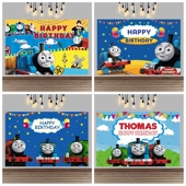 托马斯和他 朋友们主题Thomas生日定制名字海报画布背景墙装 饰品