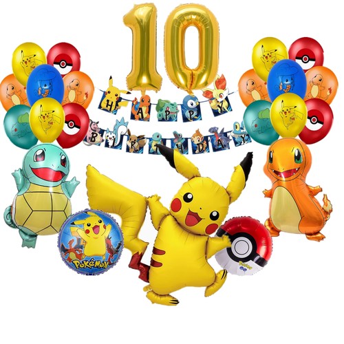 卡通皮卡丘球铝膜气球生日布置