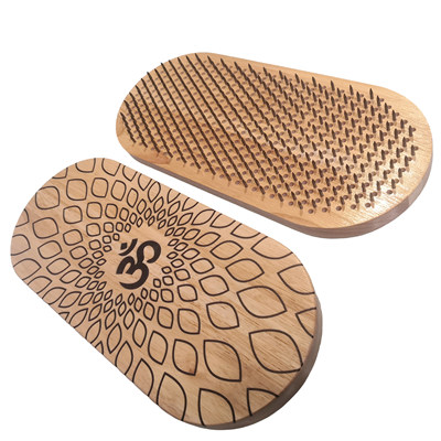 Sadhu Board木瑜伽禅意冥想脚踏板足底针灸钢钉刺穴位按摩放松板