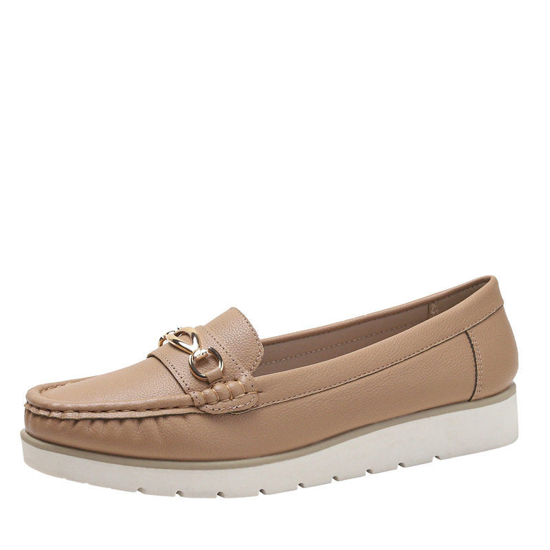 乐福鞋女2025年春秋季新款英伦风小皮鞋女一脚蹬豆豆鞋女平底单鞋,女鞋,浅口单鞋,淘宝优惠券,粉丝福利购,淘宝优惠卷