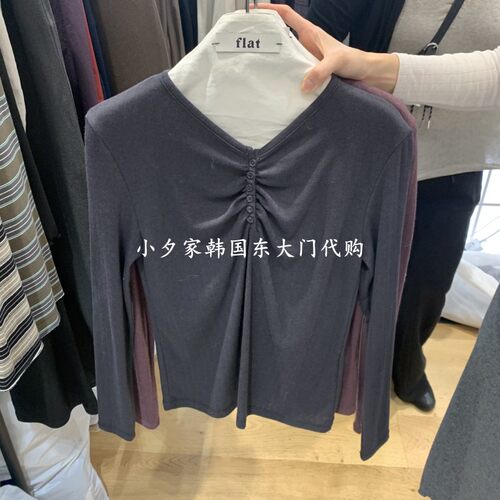 一件包邮 小夕韩国东大门代购 FLAT 26年秋季女装新款长袖T恤