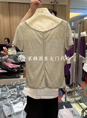 一件包邮 小夕韩国东大门代购EEE 26夏女装新品纯色短袖 T恤