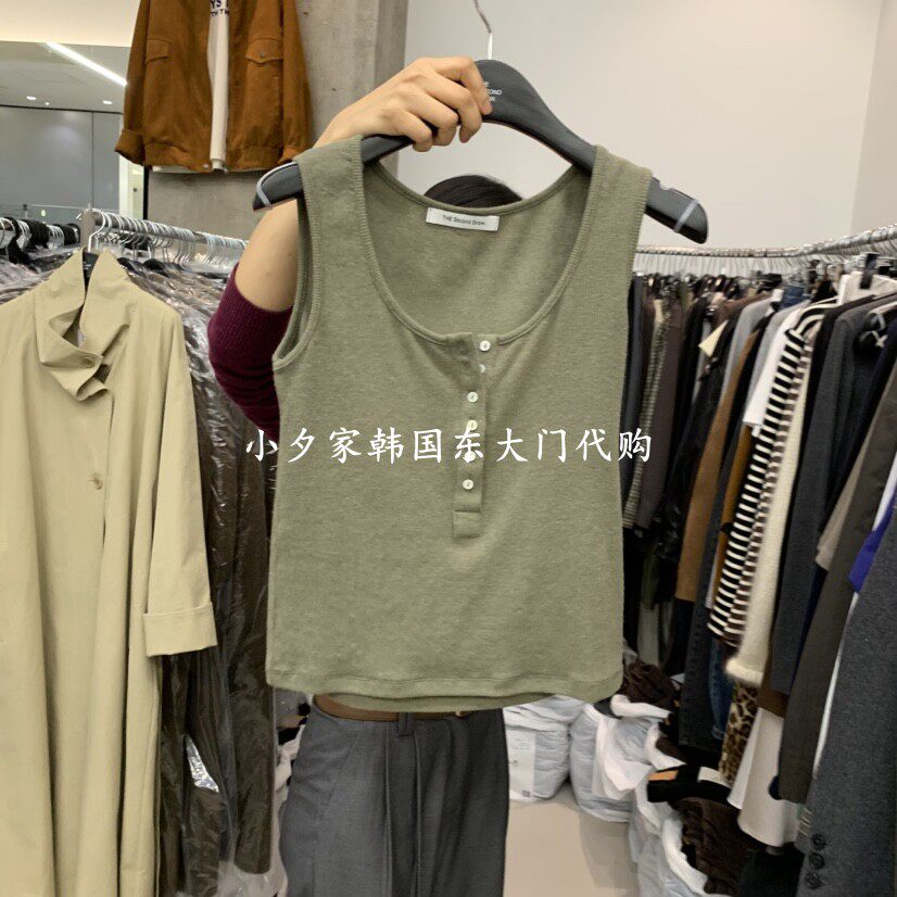 一件包邮 小夕韩国东大门代购THE SECOND GROW26秋女装吊带背心