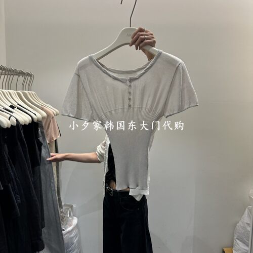 一件包邮 小夕韩国东大门代购 ALTER 26夏款女装新品针织 短袖T恤
